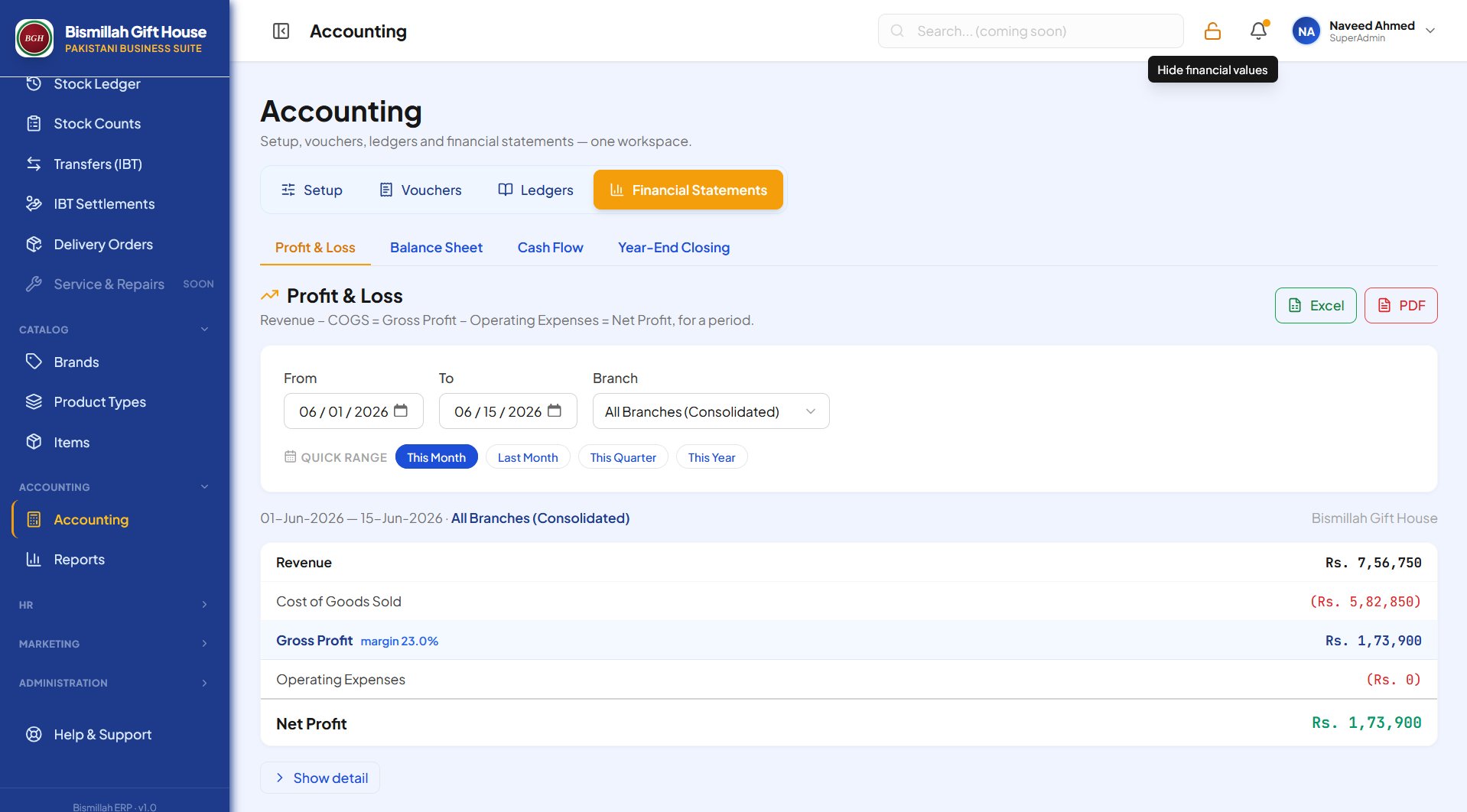 SAFZ CounterPilot accounting module